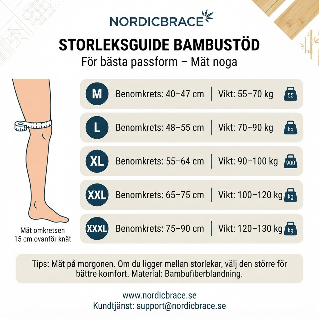 Bambustöd – Naturlig smärtlindring & komfort för stela knän