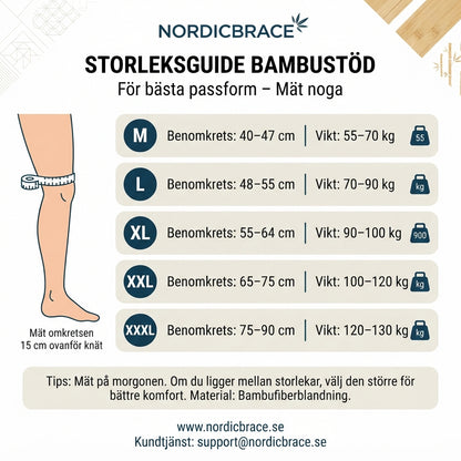 Bambustöd – Naturlig smärtlindring & komfort för stela knän