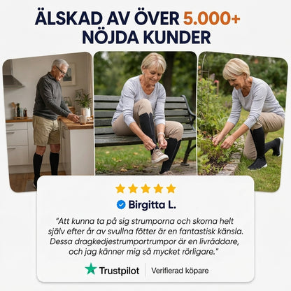 Stödstrumpa med dragkedja